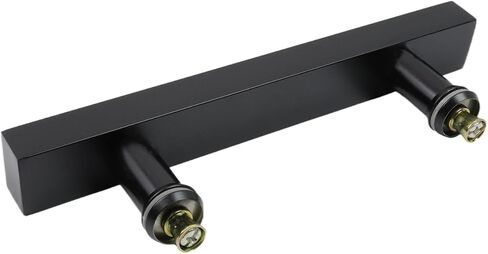 T Tulead Double Sided Push Pull Handles Sliding Door Hardware Barn Door Shed Door Handles Black 7-Inch Hole Centers in Saudi Arabia