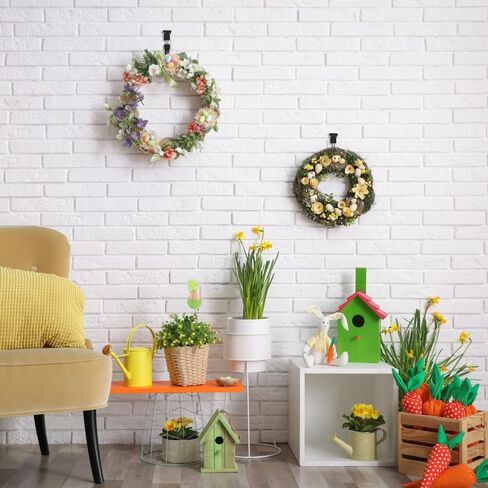 مشابك قرميد KOLAKO، 4 خطافات قرميد للتعليق بدون حفر شماعات قرميد خارجية شديدة التحمل ومشابك قرميد قابلة للتعديل لارتفاع 1-3/4 بوصة إلى 2-3/4 بوصة، من الفولاذ المقاوم للصدأ، أسود in Kuwait