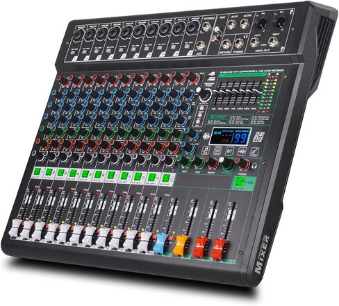 XF8 Professional Audio Mixer Sound Board Console Desktop System Interface 8 Channel Digital USB Bluetooth MP3 Computer Input 48V Phantom Power Supply Built-in 99 Reverb Effect (XF8) in Saudi Arabia