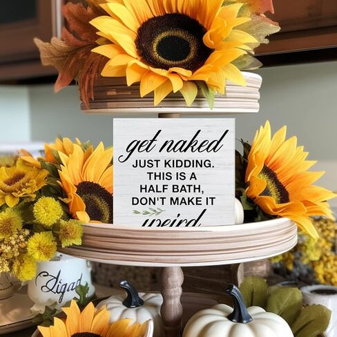 هذه علامة نصف صندوق خشبي للحمام ديكور صندوق خشبي للحمام مع أقوال ديكور مكتب ديكور رف المكتب (5 × 5 بوصات) in Kuwait