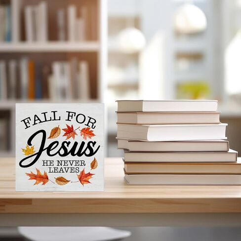 Fall Wooden Box Sign Home Decor Fall and Football Square Wood Sign Desk Decoration Autumn Pumpkins Football Wood Block Plaque Box Sign for Shelf Home 5 x 5 Inches in Saudi Arabia