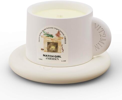 Electronic Ignition Scented Candles, 4.2oz Hand-Made Ceramic Jar Single Wick Candle Soy Wax Blend Aromatherapy Candles with 30 Hours of Burn Time(Match Girl) in Saudi Arabia