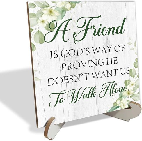 هدايا مسيحية ملهمة، هدايا دينية، ديكور مكتب، لوحة خشبية مع حامل خشبي، زخارف على سطح الطاولة، هدايا الكتاب المقدس للنساء، هدايا عيد الميلاد، تذكارات، ديكور غرفة الصلاة، 4 × 4 بوصة - FS62 in Kuwait