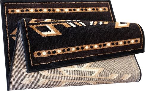 سجادة منطقة جنوب غربية ريفية من مجموعة Flash Furniture Amado - ألياف أوليفين بنية غير قابلة للتساقط - 2 × 7 بوصة - دعامة من الجوت - غرفة النوم، غرفة المعيشة، المدخل in Saudi Arabia