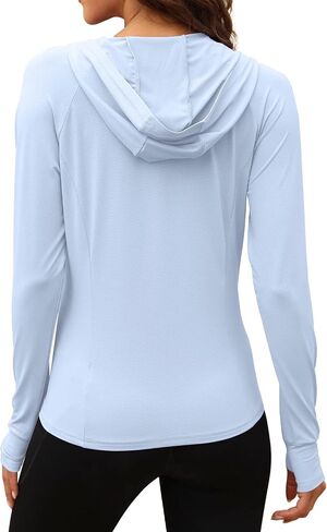 We1Fit Women's UPF 50+ Sun Protection Jacket Zip Up Hoodie Lightweight Shirts for Workout in Saudi Arabia