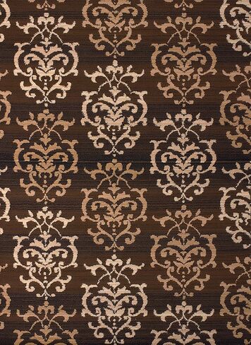 سجادة United Weavers Dallas Countess Runner - بني، عداء 2x8، سجادة منطقة داخلية انتقالية بنمط ميدالية مجردة، ظهر من الجوت in Kuwait