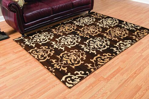 سجادة United Weavers Dallas Countess Runner - بني، عداء 2x8، سجادة منطقة داخلية انتقالية بنمط ميدالية مجردة، ظهر من الجوت in Kuwait
