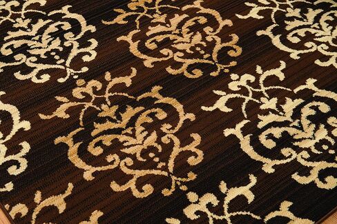 سجادة United Weavers Dallas Countess Runner - بني، عداء 2x8، سجادة منطقة داخلية انتقالية بنمط ميدالية مجردة، ظهر من الجوت in Kuwait