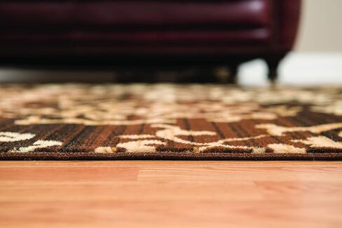سجادة United Weavers Dallas Countess Runner - بني، عداء 2x8، سجادة منطقة داخلية انتقالية بنمط ميدالية مجردة، ظهر من الجوت in Kuwait