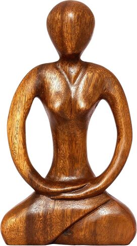 G6 Collection Wooden Handmade Abstract Sculpture Tranquility - Art Decorative Home Decor Handcrafted Figurine Accent Decoration Artwork Hand Carved, Abstract Yoga in Saudi Arabia