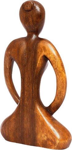 G6 Collection Wooden Handmade Abstract Sculpture Tranquility - Art Decorative Home Decor Handcrafted Figurine Accent Decoration Artwork Hand Carved, Abstract Yoga in Saudi Arabia