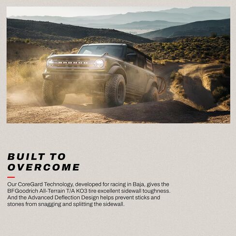 إطار سيارة BFGoodrich All-Terrain T/A KO3 للشاحنات الخفيفة وسيارات الدفع الرباعي والكروس أوفر، LT305/55R20/F 125S in Saudi Arabia