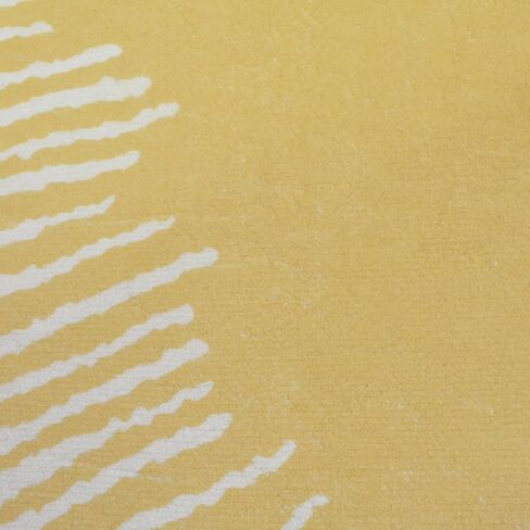 Modern Abstract Area Rug 5Ft Round Chic Sunshine Rug Nonslip Bedroom Carpet for Kids Living Room Sun Floor Mat Circle Throw Rug for Indoor Home Decor, 5.2Ft, Yellow in Saudi Arabia