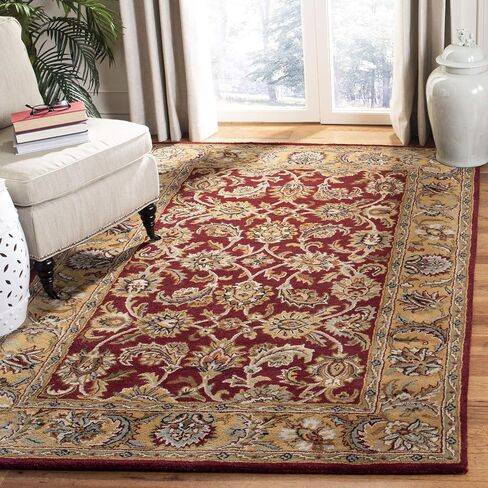 SAFAVIEH Classic Collection Accent Rug - 2'3" x 4', Ivory & Ivory, Handmade Traditional Oriental Wool, Ideal for High Traffic Areas in Entryway, Living Room, Bedroom (CL758A) in Saudi Arabia