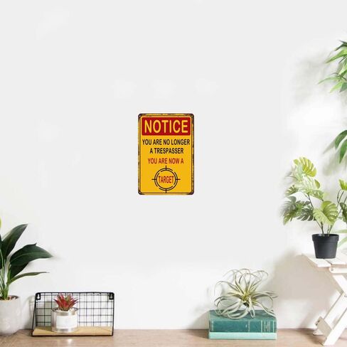 لافتة مضحكة لمنع التعدي على ممتلكات الغير، لم تعد متعديًا - أنت الآن علامة تحذيرية من الألومنيوم لتزيين الحائط in Kuwait