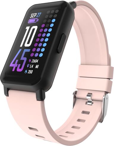 Smart Watch Fitness Tracker - 1.47" Touch Screen, IP68 Water Resistant, Heart Rate Monitor, Activity Tracker, GPS, 96 Sports Modes, 100+ Watch Faces, Pedometer, Android & iOS, 10-Day Battery, Warranty in Saudi Arabia