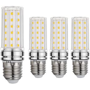 E26 LED Bulb, 12W White 6000K LED Bulbs, 80-100 Watt Light Bulbs Equivalent, E26 Screw Base,1200 Lumens LED Lights （4 Pack White）