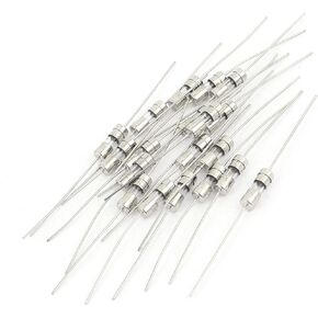 uxcell 20pcs AC 250V 0.25A 4x11mm Slow-blow Acting Axial Lead Glass Fuse