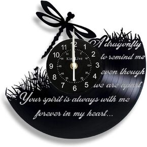 Vinyl Record wall clock Dragonfly Vinyl Record Wall Clock Dragonfly Clock Animal Home Decor Wall Art Gift for Friend in Saudi Arabia