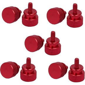 uxcell Computer PC Case 6#-32 Fully Threaded Knurled Thumb Screws Wine Red 10pcs