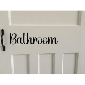 Pack of 3 Home Door Sign Stickers - Bedroom Décor - Bathroom Door Sign - Toilet - Kitchen - Living Room (Bedroom)