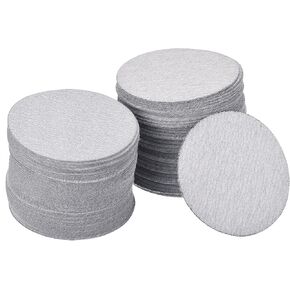 uxcell 3-Inch Aluminum Oxide White Hook and Loop Sanding Discs 180/320 Grit Flocking Sandpaper 100 Pcs