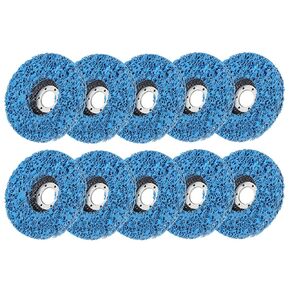 10Pcs 4-1/2 x 7/8 Inch Easy Strip Discs Bule Stripping Wheel Fit for Angle Grinders Grinds Rust Strips Paint Cleans Welds