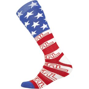 O'Neal 0356-734 Pro MX Wingman Socks (Black/Red/Blue,One Size)