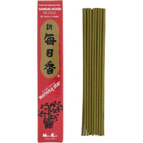 Nippon Kodo Morning Star Sandalwood Incense Japanese Style 50 Sticks Incense Includes Censer