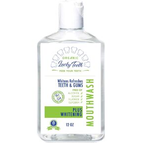 Lucky Teeth Organic Food Grade Peroxide MouthWash - Plus WHITENING - Whitens, Refreshes. Food Grade Peroxide + Essential Oils. … (1)