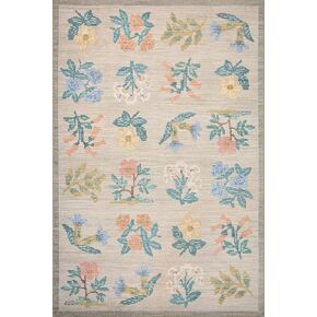 Loloi Rifle Paper Co. x Rosa Cream 2'-6" x 12'-0" Runner Rug
