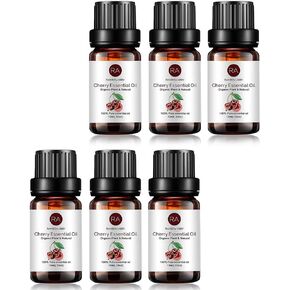 6-Pack Cherry Essential Oil, 100% Pure Organic Natural Aroma Cherry Oil for Diffuser (6X10ml)