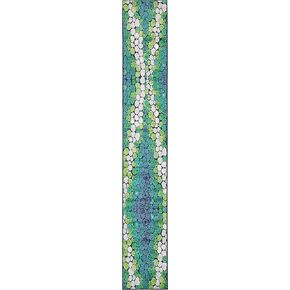 Unique Loom Metro Collection Abstract Water Drops Bright Colored Circles Area Rug, 2' x 13' 1" Runner, Light Green/Beige
