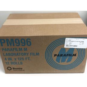 Parafilm Bulk Savings M PM996 Roll, Four Inch Tape, 125' Length x 4" Width, case of 12