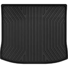 OEDRO Floor Mats Fit for 2015-2024 Ford Edge, Unique Black TPE All-Weather Guard Includes 1st and 2nd Row: Front, Rear, Full Set Liners
