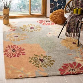 SAFAVIEH Metro Collection Runner Rug - 2'6" x 8', Multi, Handmade Floral Wool, Ideal for High Traffic Areas in Living Room, Bedroom (MET990A)