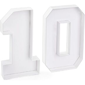 10 Set Cardboard Number for Charcuterie 10.2'' Fillable Tray Charcuterie Paper Box for 10th Birthday Anniversary Party Decorations Chocolate Candy Cupcake Container
