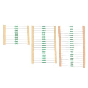 MECCANIXITY 250V 1A 2A 3A Micro Fuse 3mm x 62mm Fast Blow Leaded Fuse Green Total 50Pcs