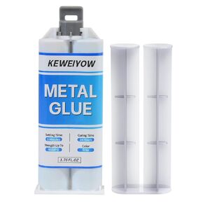 Metal Glue, 1.76oz Metal Epoxy Glue, Heavy Duty Welding Glue, Suitable for Metal to Metal, Plastic, Steel, Ceramic, Metal Filler Putty, Car Body and Marine Body Filler, Waterproof, Welding(1 PCS)
