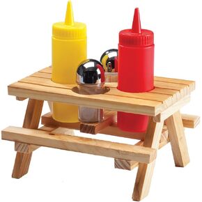 Table Condiment Holder, One Size, Wood