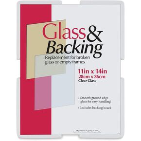 MCS Glass And Backing Kit, Smooth Ground Edge Glass With Corrugated Backing Board, For 11x14" Photo.