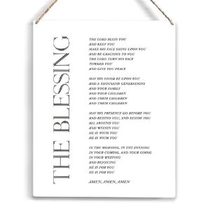 ملهمة نعمة الرب الكتاب المقدس الآية الخشبية علامة ريفية أرقام 6: 24-26 لوحة معلقة خشبية مسيحية لتزيين جدار المنزل 8 × 10 بوصة الحاضر in Kuwait