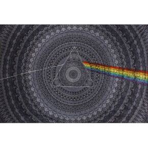 Sunshine Joy 3D Pink Floyd Tapestry The Dark Side of the Moon Black Shadows Wall Art 60x90 Inches