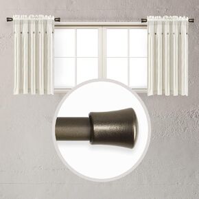 Rod Desyne 5/8" Side Curtain Rod (Set of 2), Antique Gold