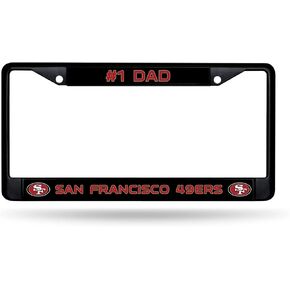 Rico Industries NFL Atlanta Falcons #1 DAD Black Chrome Frame 12" x 6" Car/Truck Auto Accessory