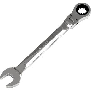 Egofine 10mm Ratchet Wrench Flex Head, Ratcheting Combination Wrench Metric, Industrial Grade Gear Spanner with 12 Point Box End, 72-Teeth Ratchet, Chrome Vanadium Steel