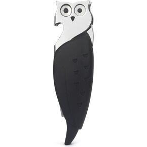 OWl Double Hinged Corkscrews, Bottle Openers, Wine Corkscrew for Gift (black)