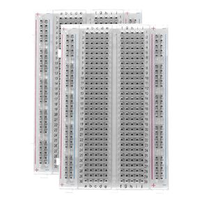 PATIKIL 2 Pcs Breadboard, Solderless Breadboard Large Breadboard 400 Tie Points Prototype PCB Bread Board Electronics Kit Plates