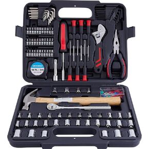 149 Piece MECHMAX Home Repair Tool Set with Tool Box Storage Case, for Household, Garage, Car, Apartment, Office, Dorm, New House, Back to School, and as A Gift