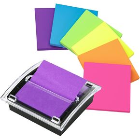 EOOUT Sticky Note Holder, 3x3 Inches, Sticky Note Dispenser, Black Pop-up Note Holder, Self-Stick Note Pad for Office Home Classroom Desk Supplies